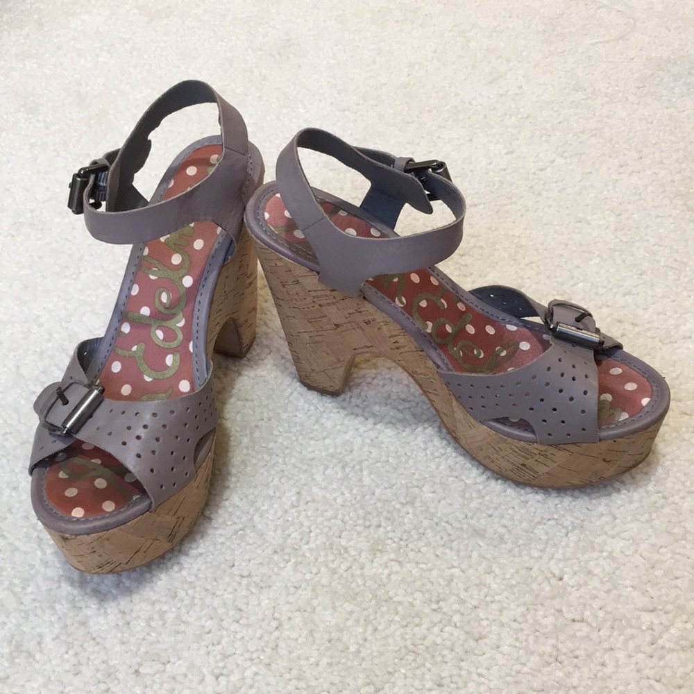 Sam Edelman Platform Cork Heel Sandals